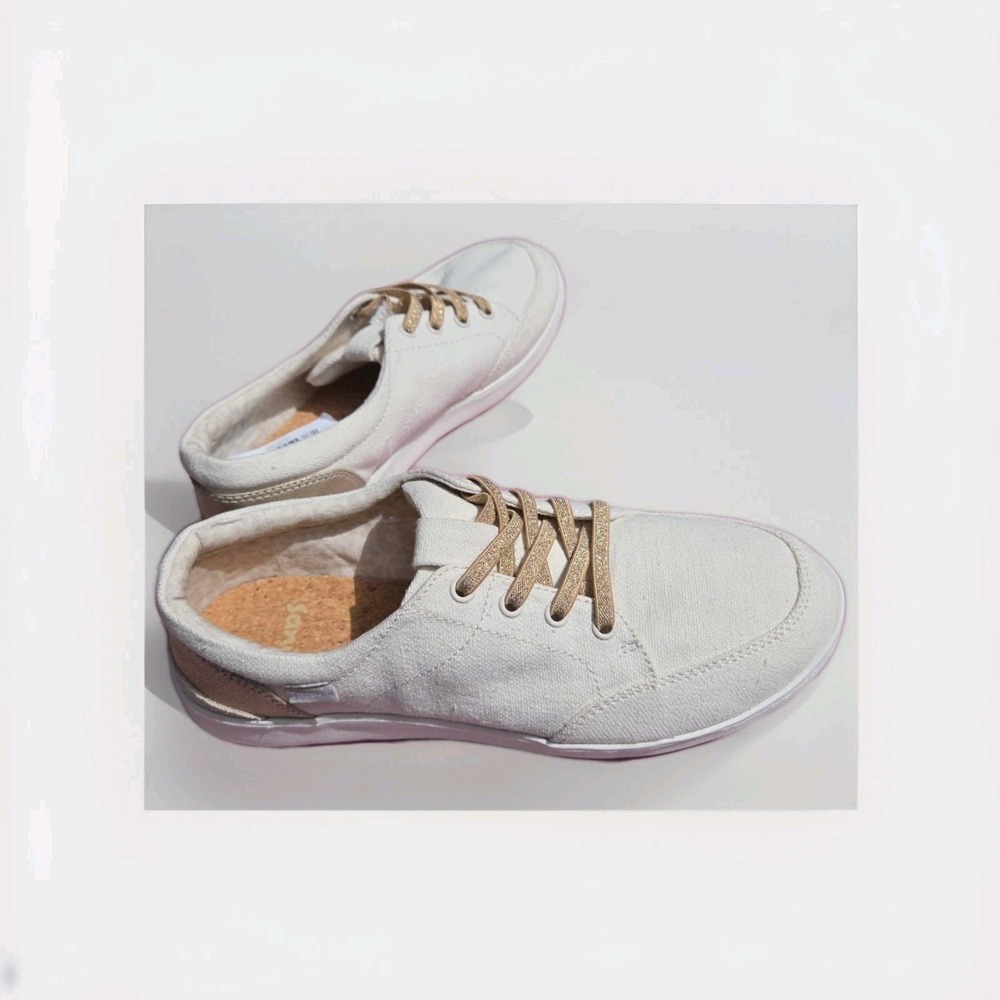 Sanuk Lido‎ Lite Glam Sparkle Women's Cream Size 7 - Picture 10 of 10